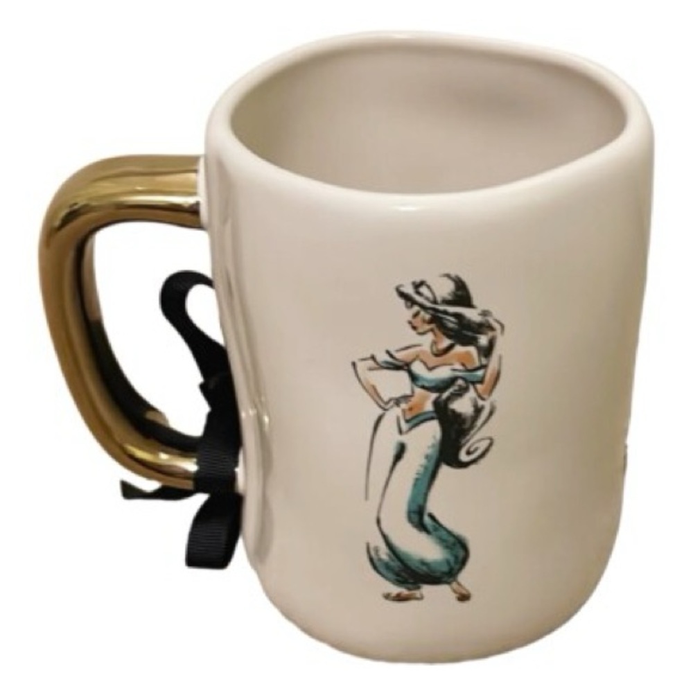 NWT Rae Dunn Disney Princess Jasmine mug STARRY NIGHT collectible gold rare